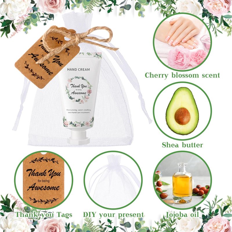 Dansib 48 Sets Employee Appreciation Gifts Thank You Team Gifts Hand Mini Lotion Bulk Inspirational Travel Size Hand Cream for Employee Staff Coworker Team Teacher Party Favors(Marble)