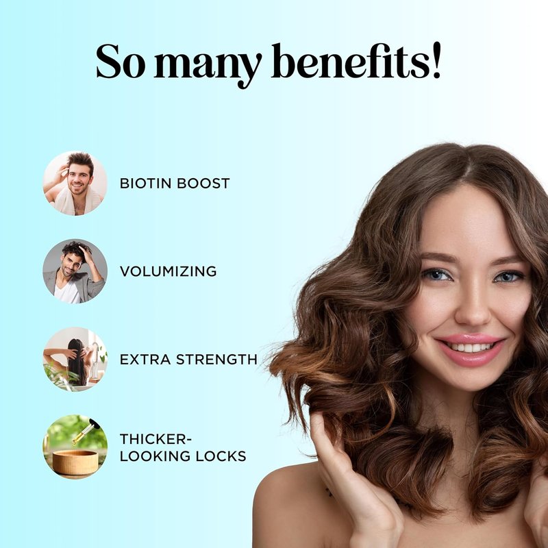 Biotin Conditioner for Thinning Hair - Volumizing Formula with Argan Oil & Green Tea | 32 Fl Oz