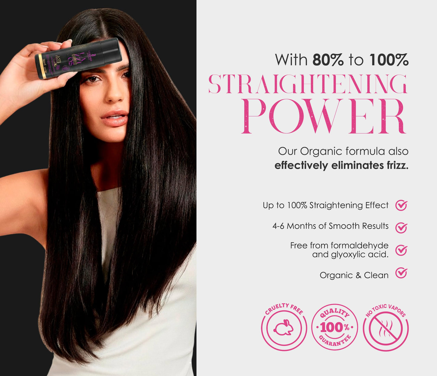 Lazzios Caviar Organic Hair Protein – Brazilian Professional Straightening & Smoothing Treatment – Formaldehyde-Free Formula with No Toxic Acids, Hyaluronic Acid, Keratin, Caviar & Argan Oil – 120 ml