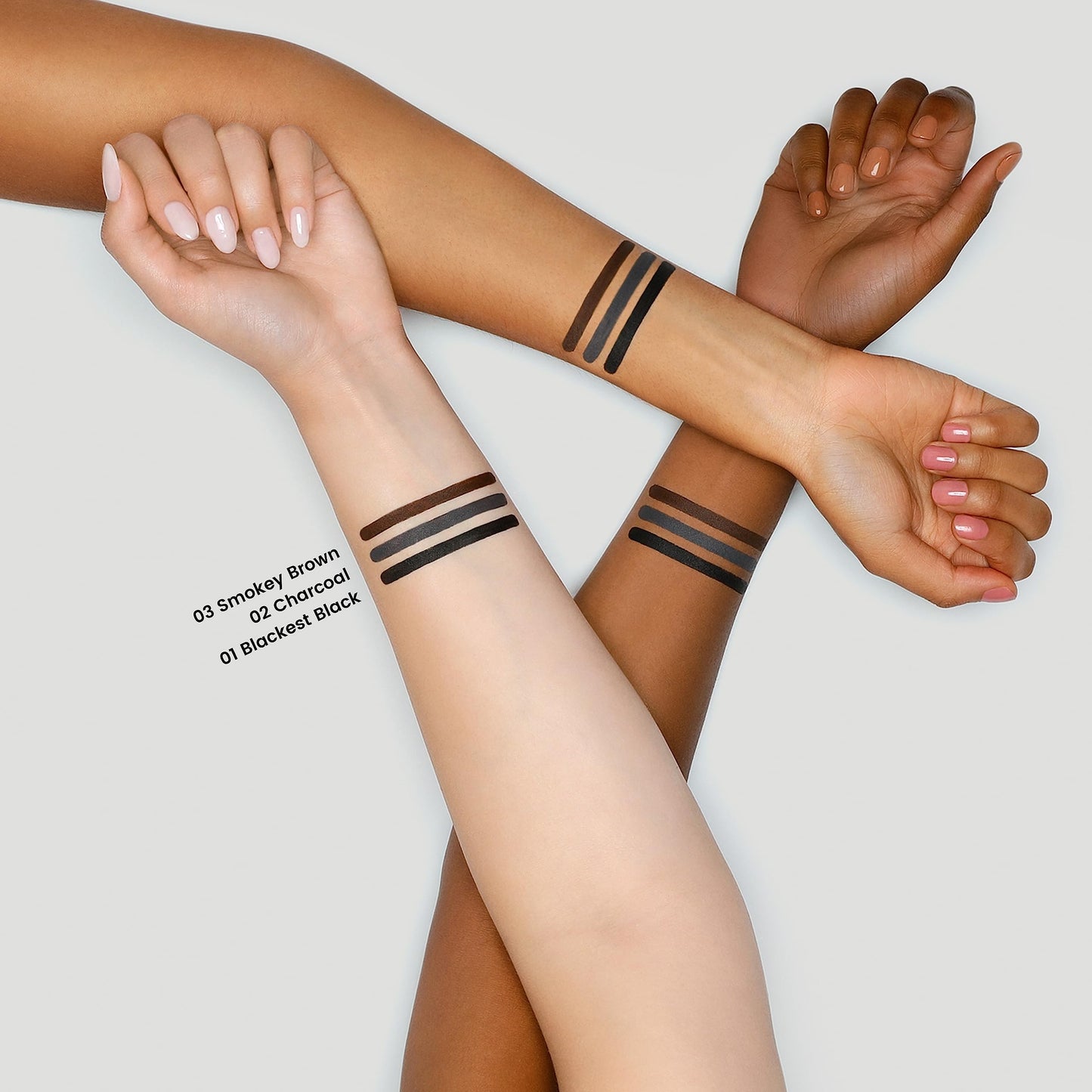 JOAH Beauty LINE UP Kohl Eyeliner, Ultra-Smooth & Highly Pigmented Silky Formula, Argan Oil Infused, Longwear, Transfer-Proof, Waterproof, Built-In Smudger & Sharpener - Charcoal