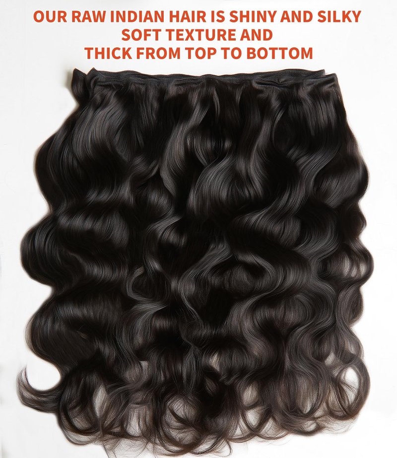 MLIP Raw Indian Human Hair Body Wave Single Bundle Only, 3X Longer Lifespan,100% Unprocessed Raw Hair, No Tangle & Shedding, Silky Soft After Multiple Washes, Natural Color 10 Inches