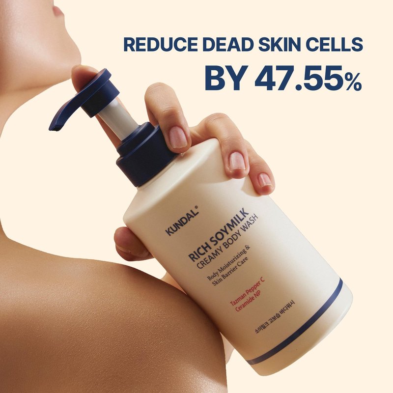 KUNDAL Soymilk Body Wash & Body Cream Set, Moisturizing Body Care with Ceramides, Hydrating Skincare Duo for Dry Skin, Mellow Vanilla Scent (16.9 fl oz + 6.76 fl oz)