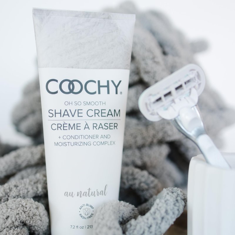 Coochy Shave Cream - Moisturizing Shave Lotion - Gentle Intimate Shaving Cream - For Bikini Area, Underarms, Legs & More - Rash-Free, Hydrating Formula - Au Natural, 12.5 oz