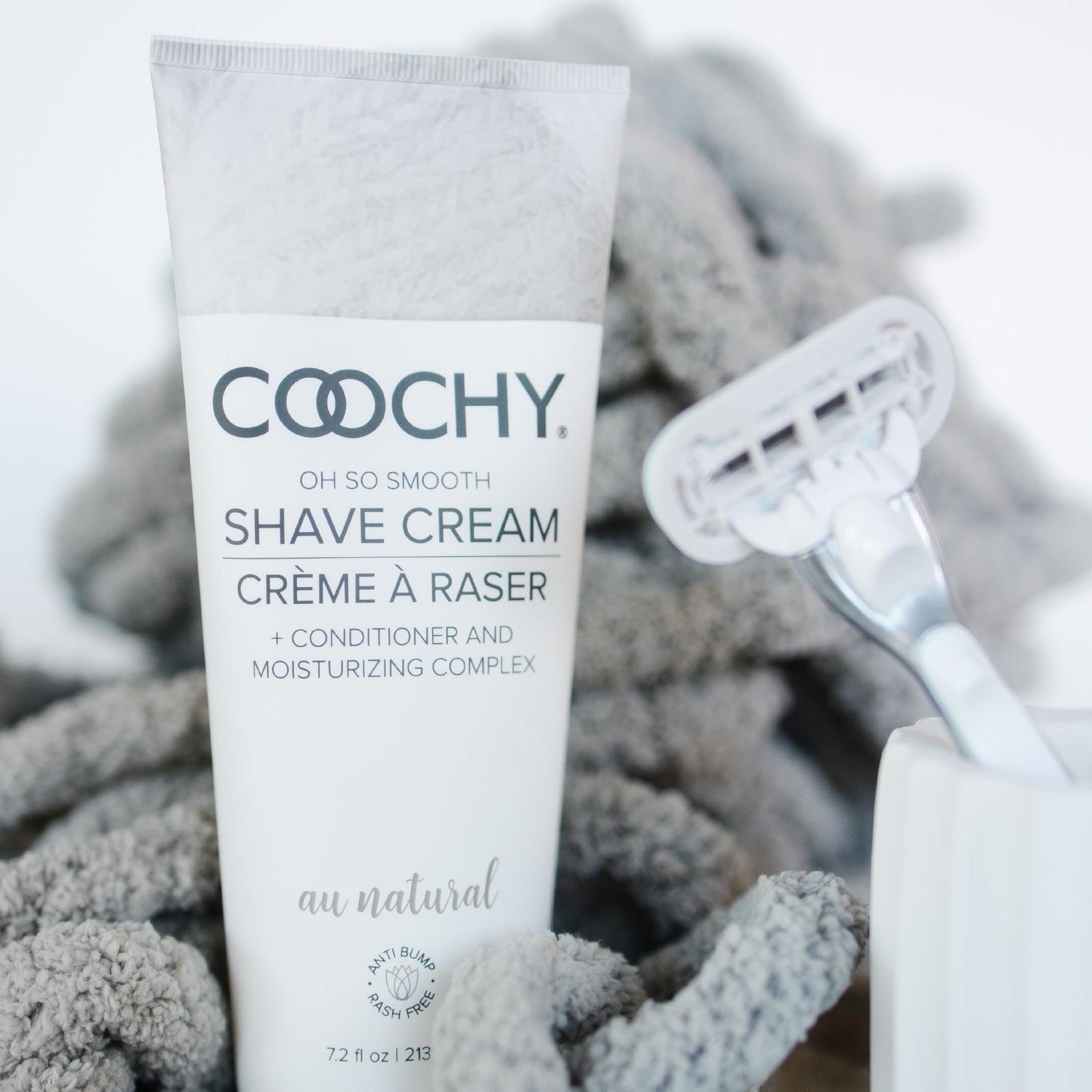 Coochy Shave Cream - Moisturizing Shave Lotion - Gentle Intimate Shaving Cream - For Bikini Area, Underarms, Legs & More - Rash-Free, Hydrating Formula - Au Natural, 32 oz
