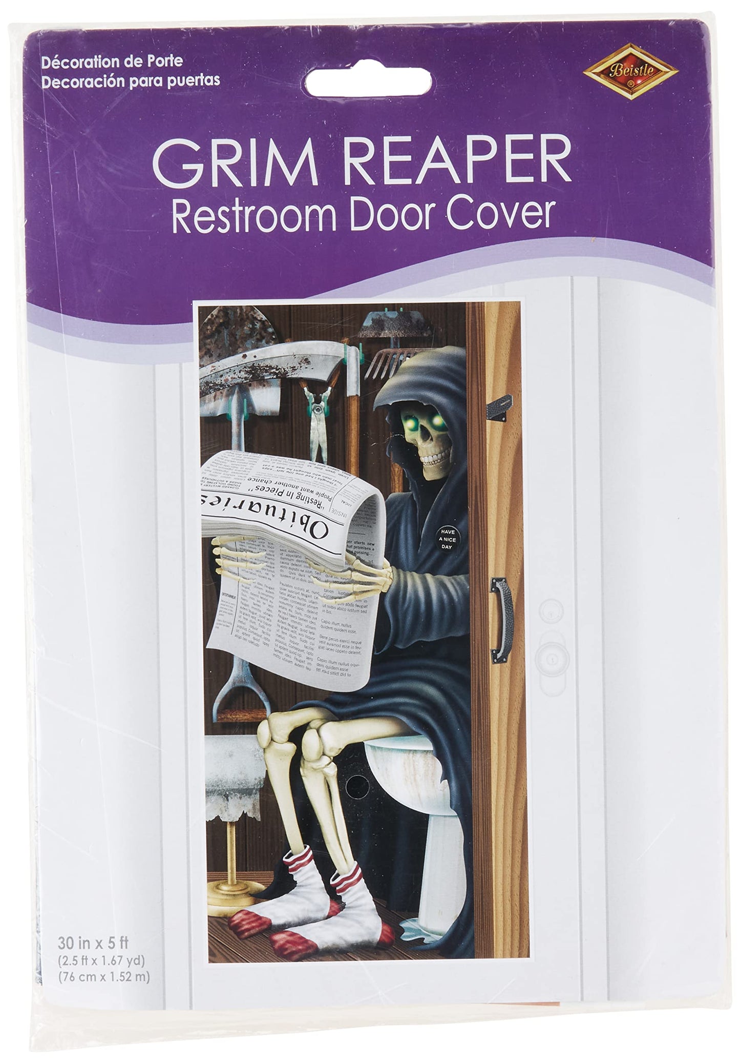 Beistle Grim Reaper Restroom Door Cover