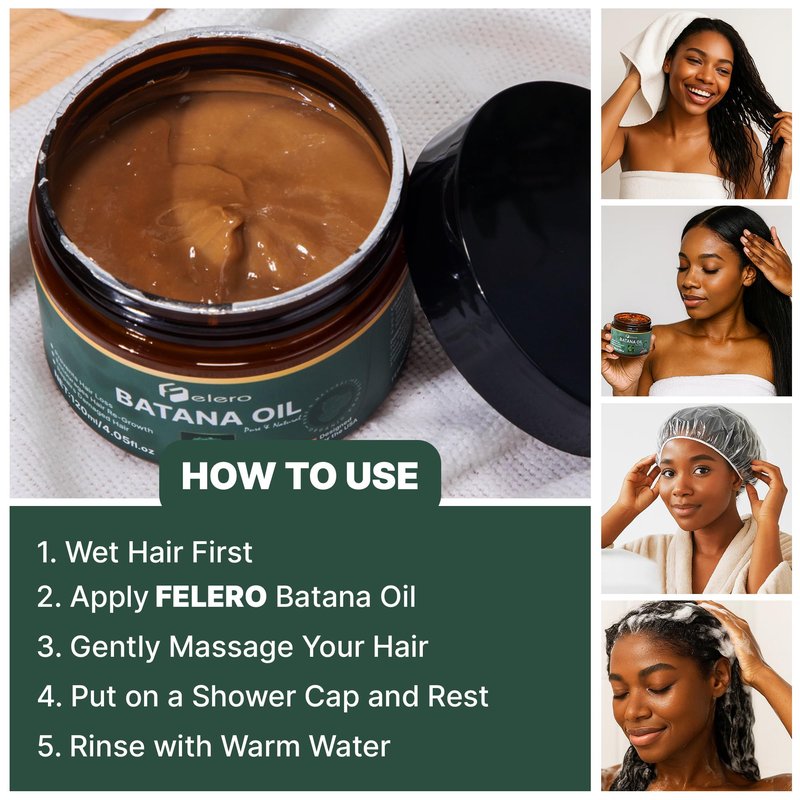 Unrefined Batana Oil for Hair Growth - 100% Pure, Organic & Authentic Dr Sebi Batana Hair Mask from Honduras - Repairs Split Ends, Reduces Hair Loss & Boosts Beard Growth, All Hair Types – 4.05oz