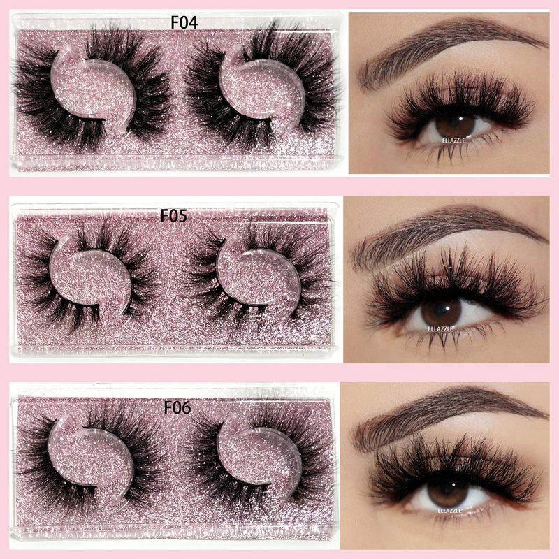 36 Pairs Natural Mink 3D False Eyelashes - Fluffy Bulk Lashes for Stunning Volume