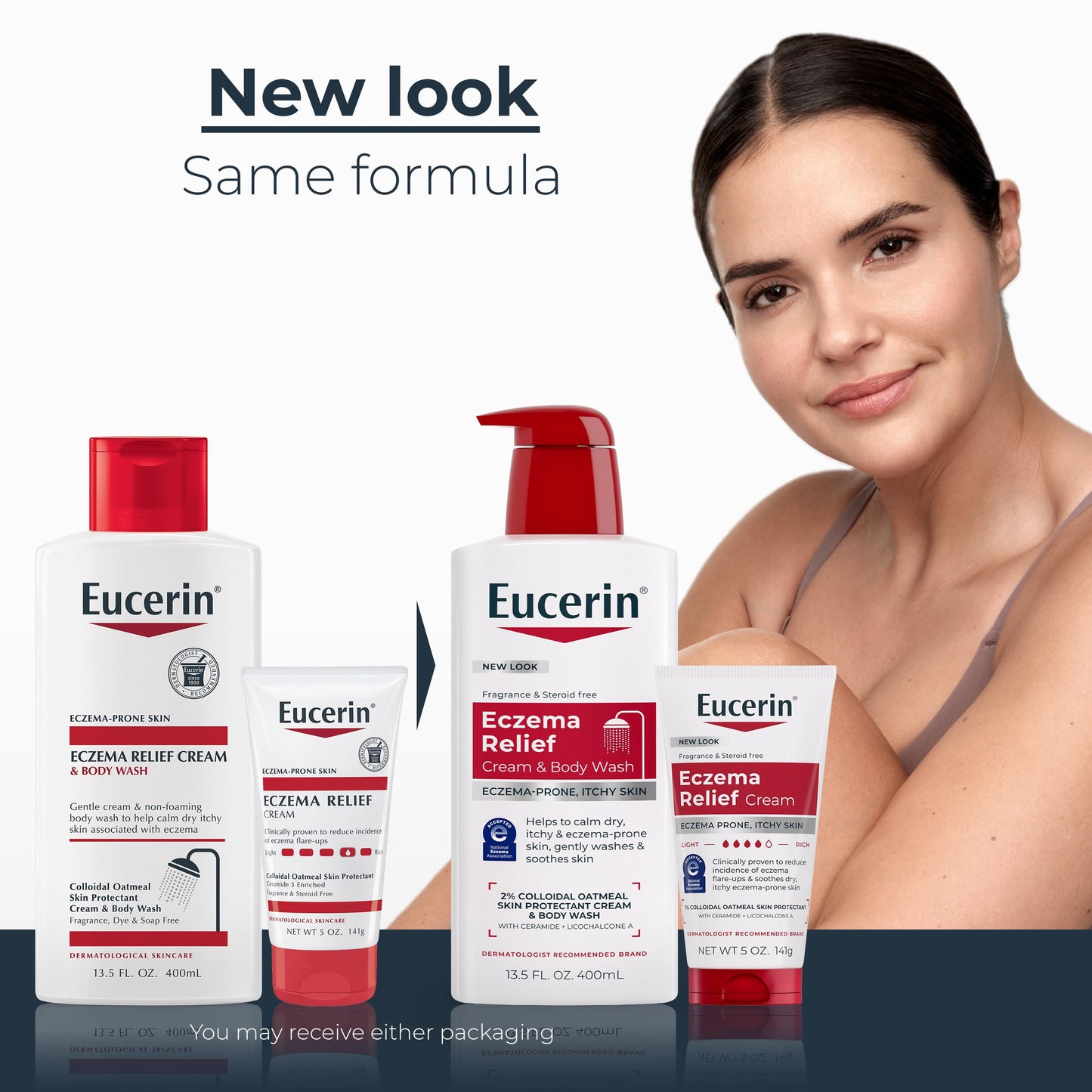 Eucerin Eczema Relief Complete Care Bundle Eczema Relief Body Wash, 13.5 FL OZ, and Eczema Relief Body Cream, 5 OZ