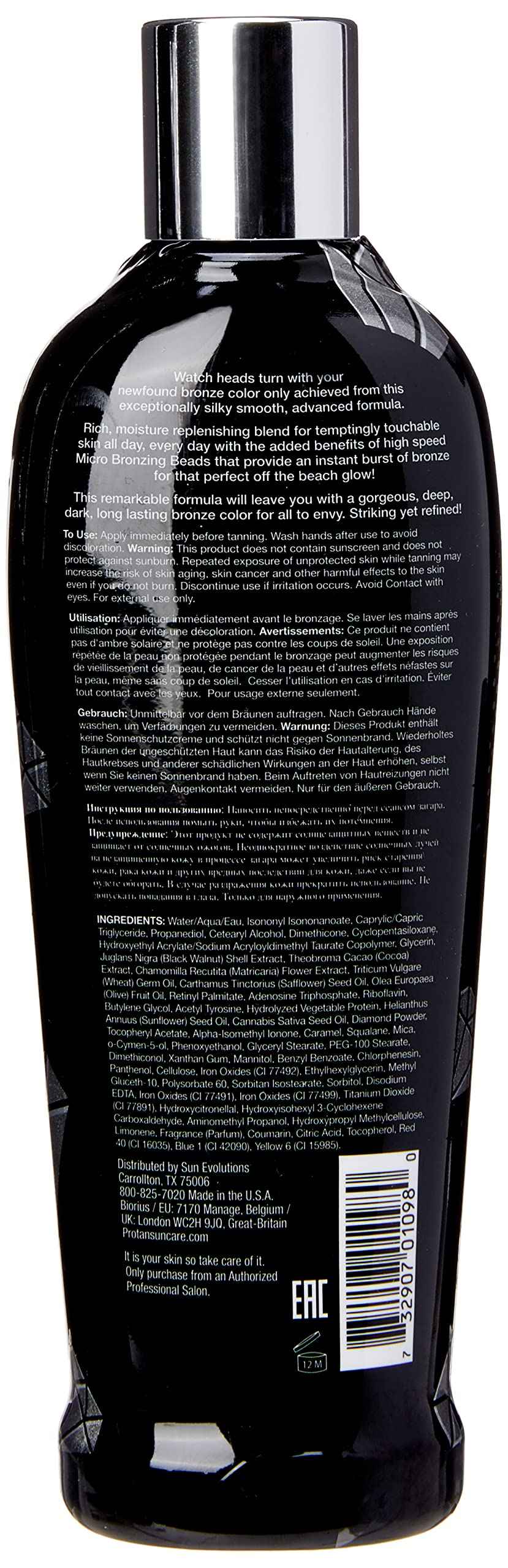 Pro Tan Black Bodaciously Remarkably Powerful 50XX Ultra Dark Sunbed Lotion 250 ml