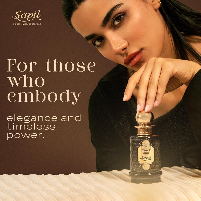 Sapil Royale Oud Eau de Parfum – Long Lasting Unisex Oud Perfume | Saffron, Oud & Patchouli Notes | Rich Royal Signature Fragrance | 3.4 oz / 100ml
