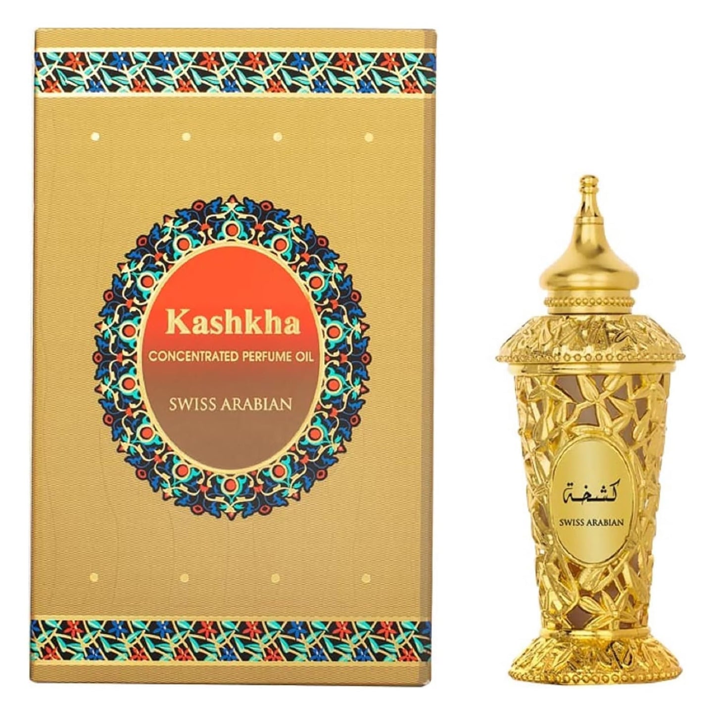 Swiss Arabian Kashkha - Luxury Products From Dubai - Long Lasting And Addictive Personal Perfume Oil Fragrance - A Seductive Signature Aroma - 0.6 Oz