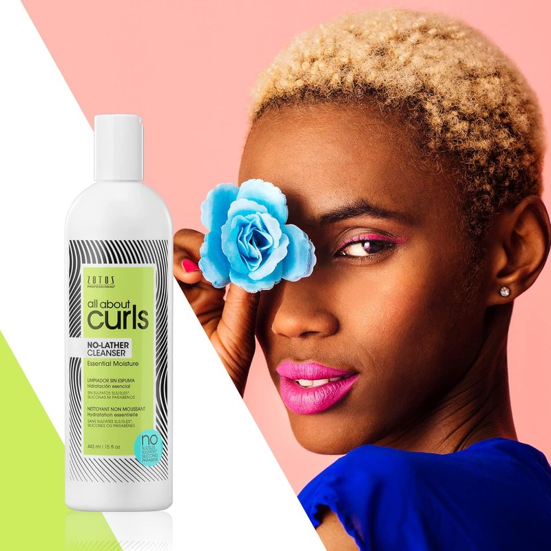 No-Lather Cleanser Shampoo for Curly Hair - Essential Moisture, Vegan & Cruelty-Free | Sulfate-Free, Gentle Cleansing