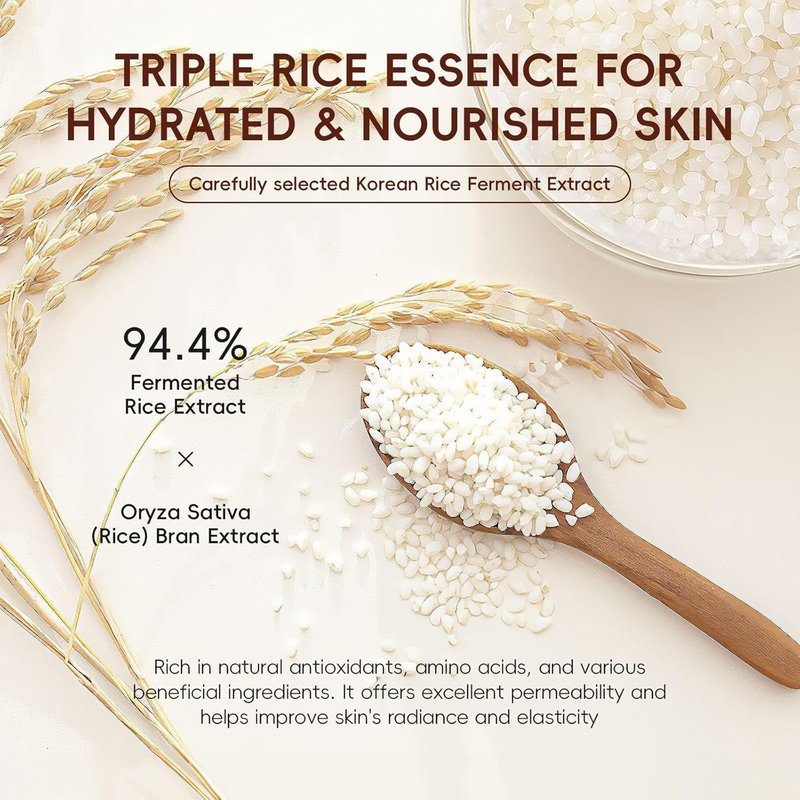 Rice Eye Cream - Moisturizing Eye Roller with Ginseng Extract | Reduces Fine Lines & Dark Circles