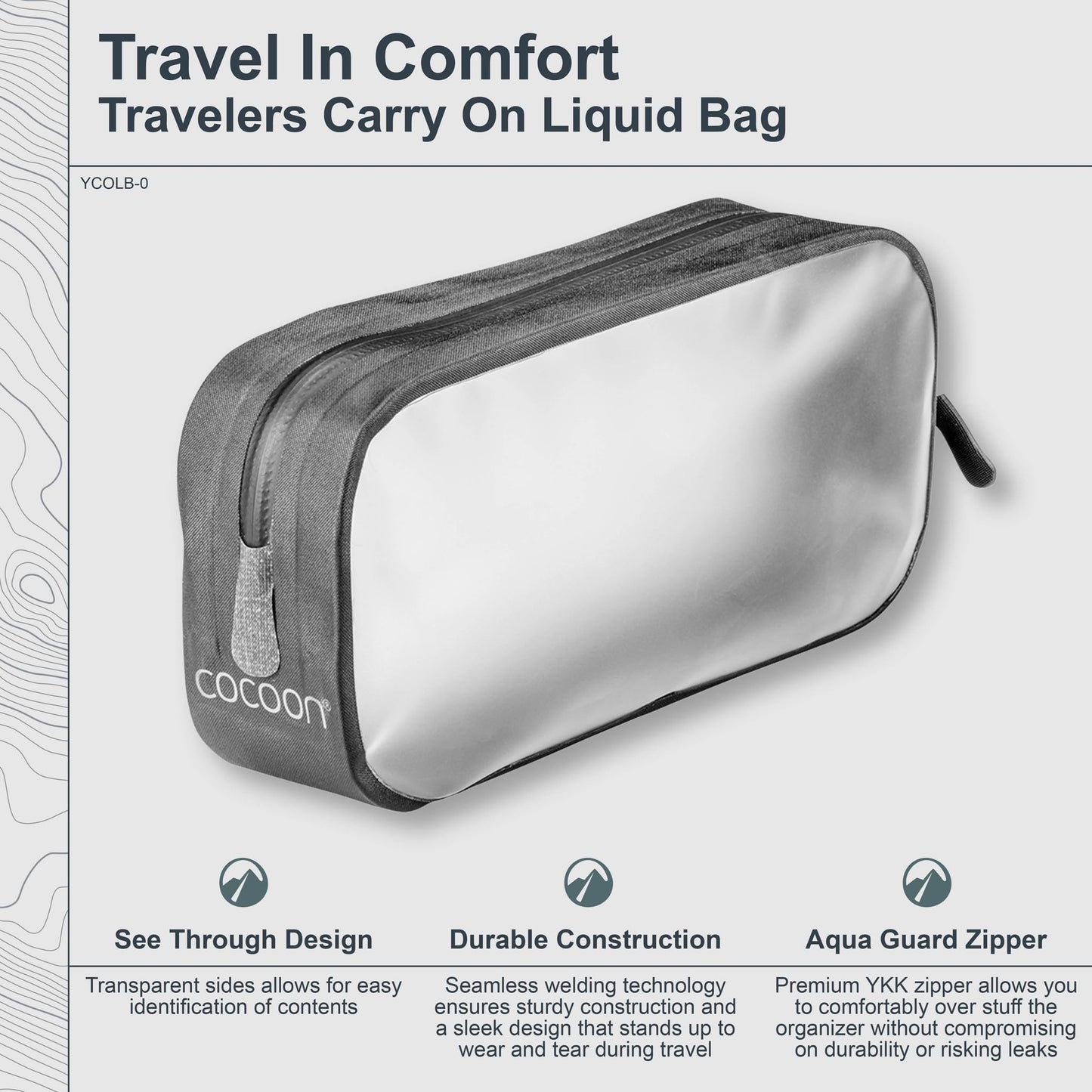 COCOON - Premium - Travelers Carry On Liquid Bag - Black
