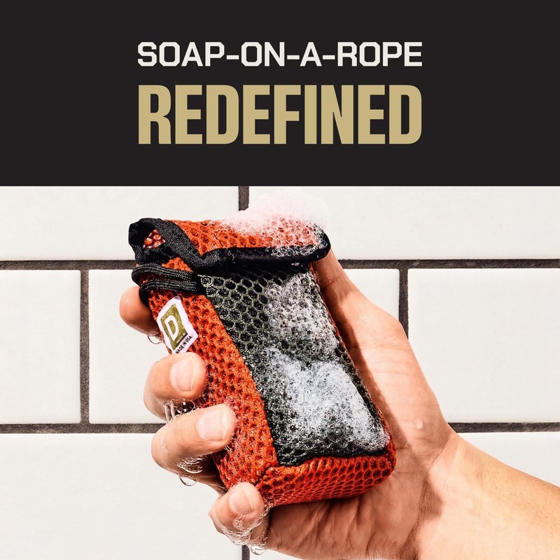 Duke Cannon Supply Co. Tactical Scrubber | U.S. Military-Grade Soap Pouch | Dual-Mesh Design for Hands & Feet | 550 Mil-Spec Paracord | Durable and Versatile for Home, Outdoor, or Field Use, 2 Pack