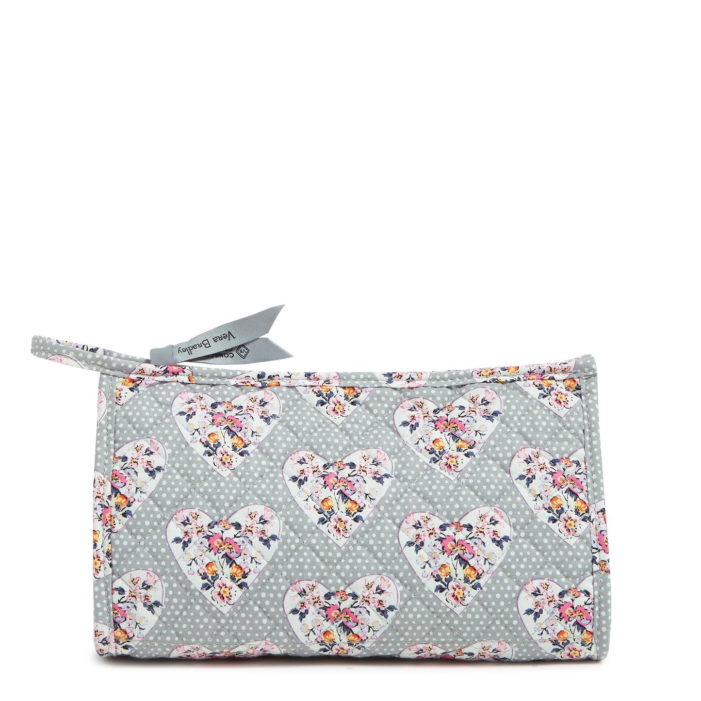 Cotton Trapeze Cosmetic Makeup Organizer Bag, Mon Amour Gray, One Size
