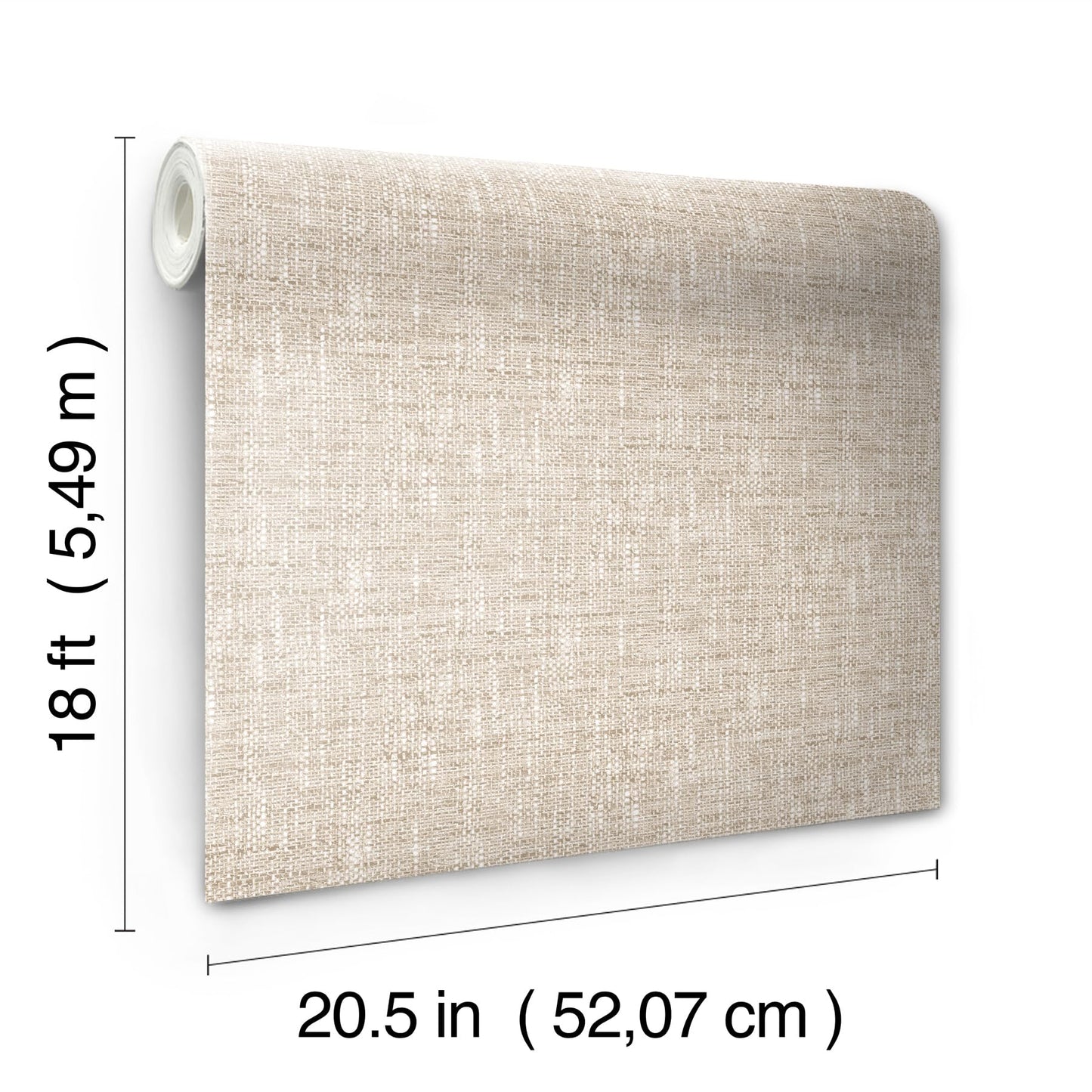 NuWallpaper by WallPops Tan Poplin Peel and Stick Wallpaper, NUS5002