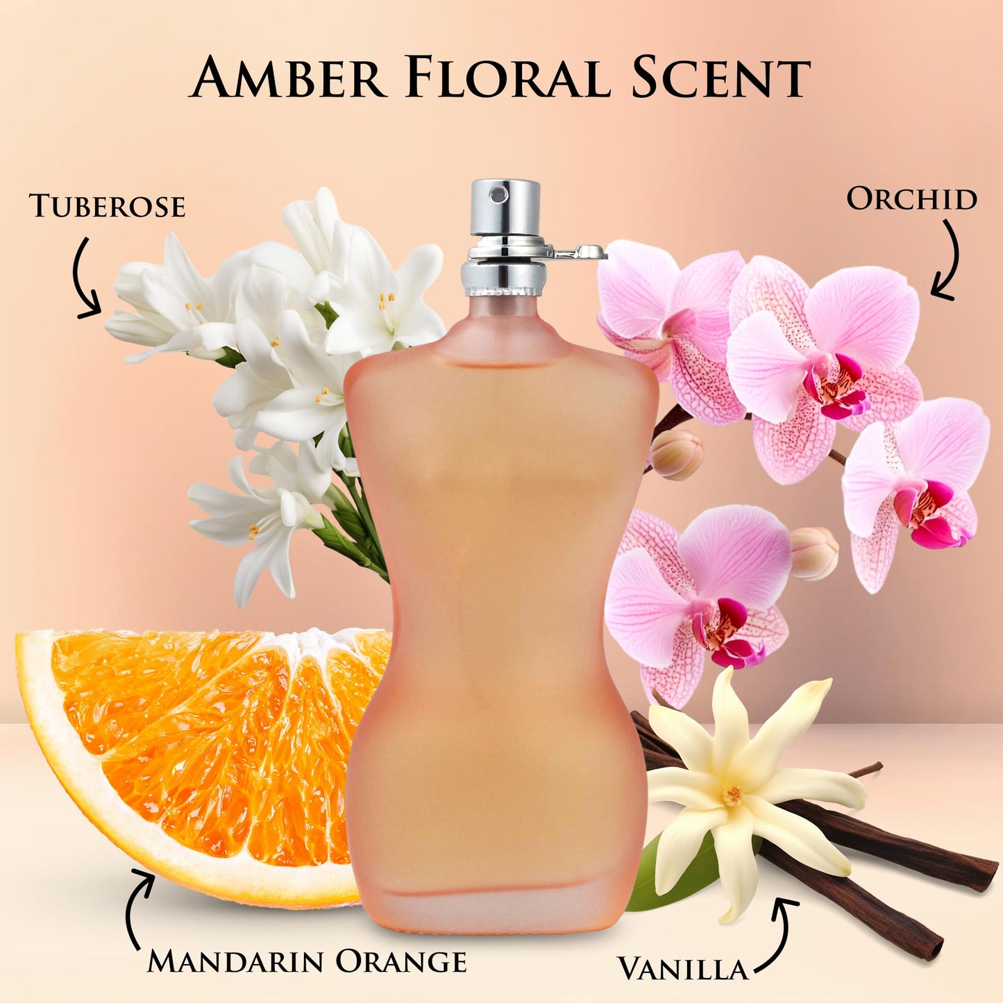 Miss J for Women - Floral and Warmth Fragrance - Top Notes of Rose, Star Anise, Orange, Pear, Bergamot, Iris, Orchid & Plum - Base Scent of Vanilla & Cinnamon - Elegant 100ml Bottle, Parfume for Women