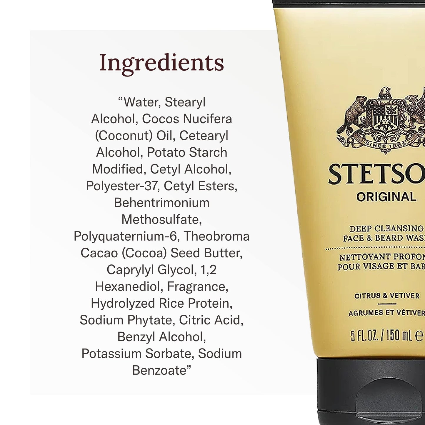SCENT BEAUTY STETSON Personal Care Face & Beard Moisturizer Facial Moisturizer for Men - Cream for Face & Beard - 5 oz - 3 Pack - Original Fragrance