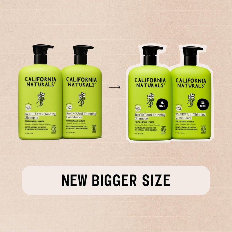 Re:GRO Anti-Thinning Shampoo & Conditioner Set - Biotin & Caffeine for Hair Loss Support | 20 fl oz
