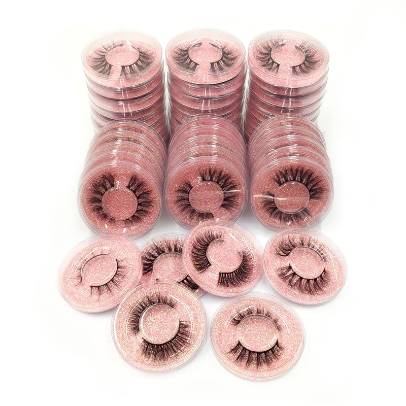 U-Hotmi Wholesale Fales Eyelashes, Mink Lashes Thick 5D Volume Natural Fake Lashes Pack(50 Pairs)