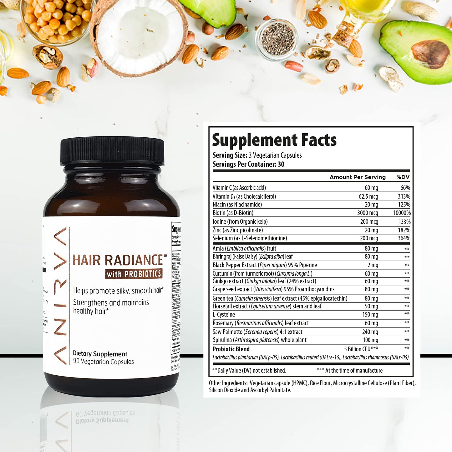 Premium Hair Growth Vitamin with Biotin, Horse Tail Extract & 20 Ingredients for Thicker, Stronger Hair and Healthy Scalp