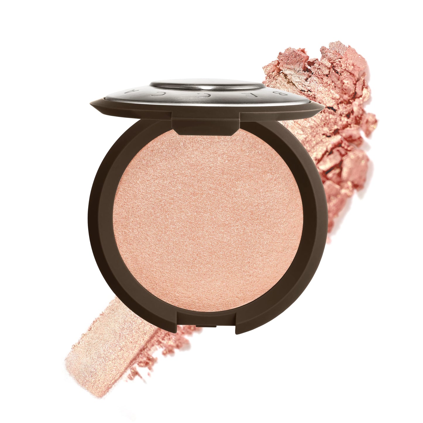 Smashbox X BECCA Shimmering Skin Perfector Pressed Highlighter | Creamy Formula that Melts into Skin for a Natural, Radiant, Glow-Boosting Highlight, 0.24 Ounce, Rose Quartz