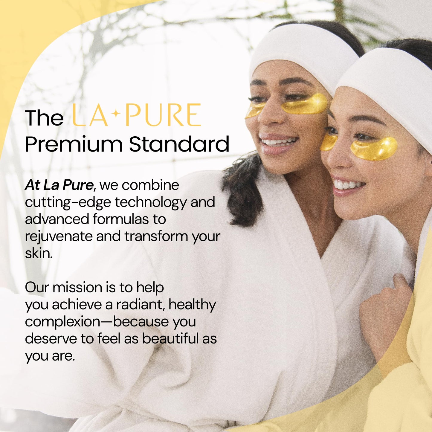 LA PURE Collagen Boosting Eye Mask Patches Under Eye Patches for Puffy Eyes Hyaluronic Acid Dark Circles Bags Lines Anti Wrinkles Anti Aging Hydrating Moisturizing Brightening Eye Gels 15ct