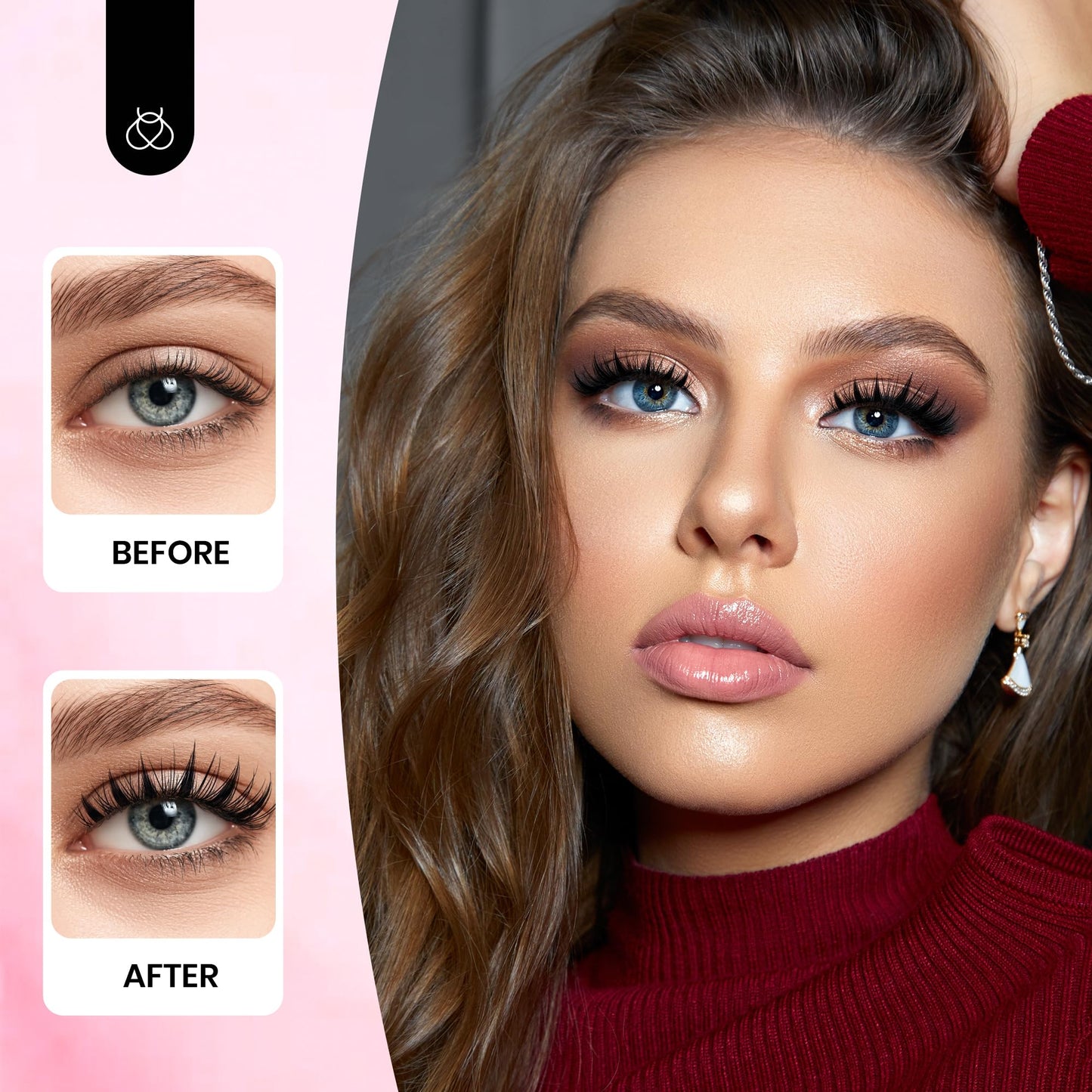 Beetles Lash Clusters Kit Dramatic Fluffy Lash Extension Kit 100 Pcs CC Curl 9-16mm False Eyelash Extension Set with 2-in-1 Bond and Seal Remover Brush Tweezers Eyelash Clusters Tempt KVT082
