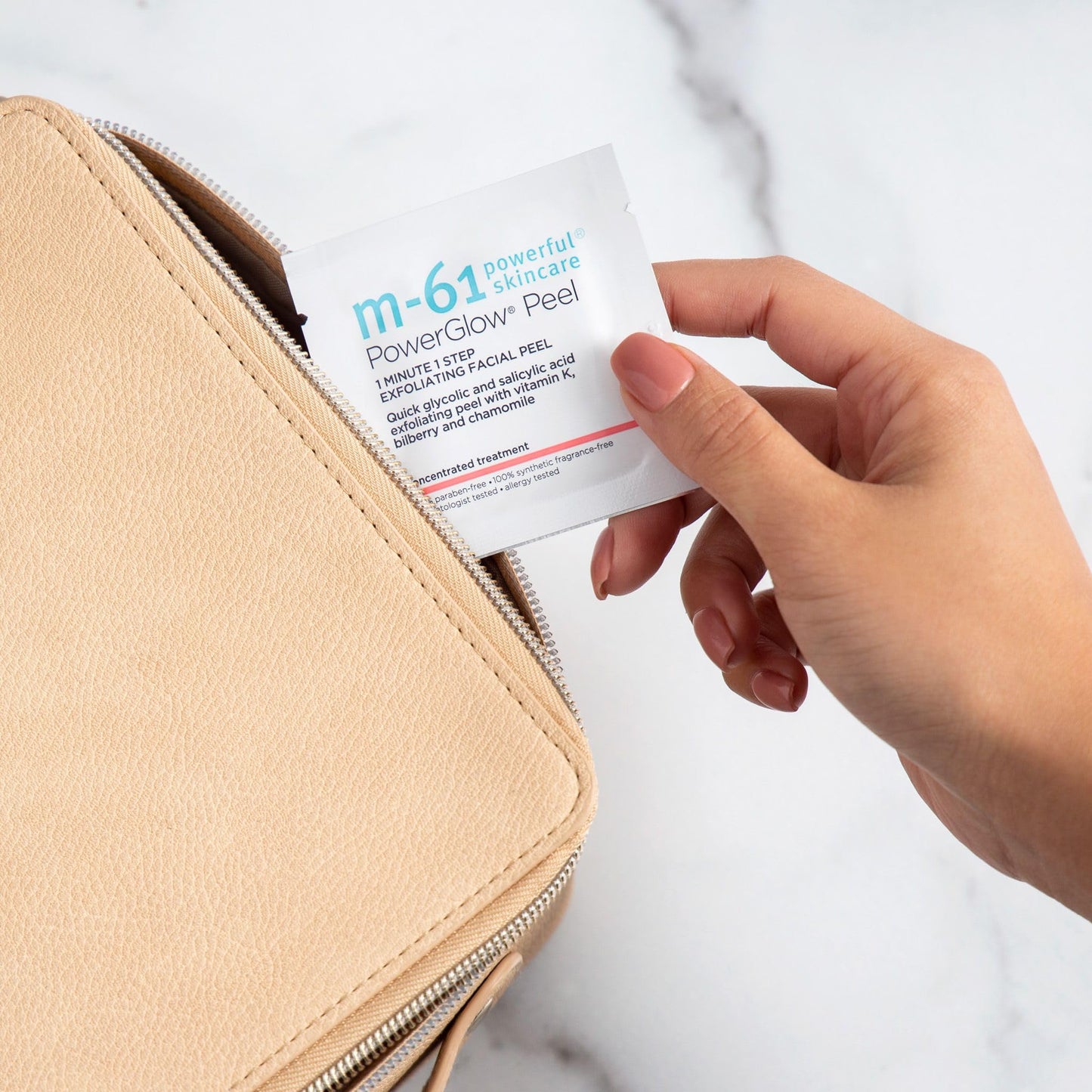 m-61 PowerGlow Peel | Exfoliating Facial Peel With Glycolic, Salicylic Acid. 1 Minute, 1 Step - 10 Treatments