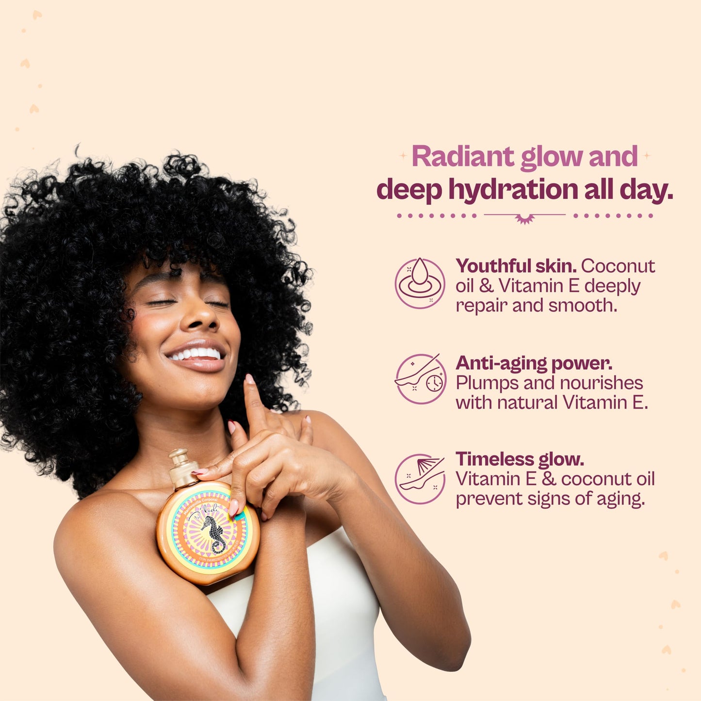 Kaba D'Luchi Body Butter Made With Natural Coconut Oil and Vitamin E, Provides Intense Nourishment & Hydration, Moisturize Skin, With Golden Glitter, 10 Oz