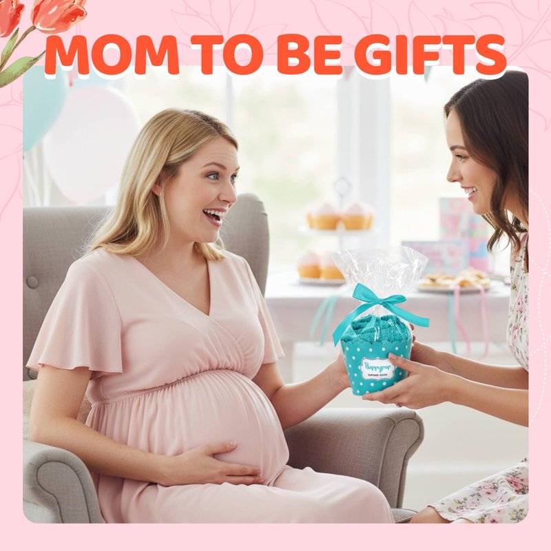 HAPPYPOP Mom to Be Gifts - Pregnancy Socks for Expecting Mothers on Valentine's and Mother's Day, Labor and Delivery Socks