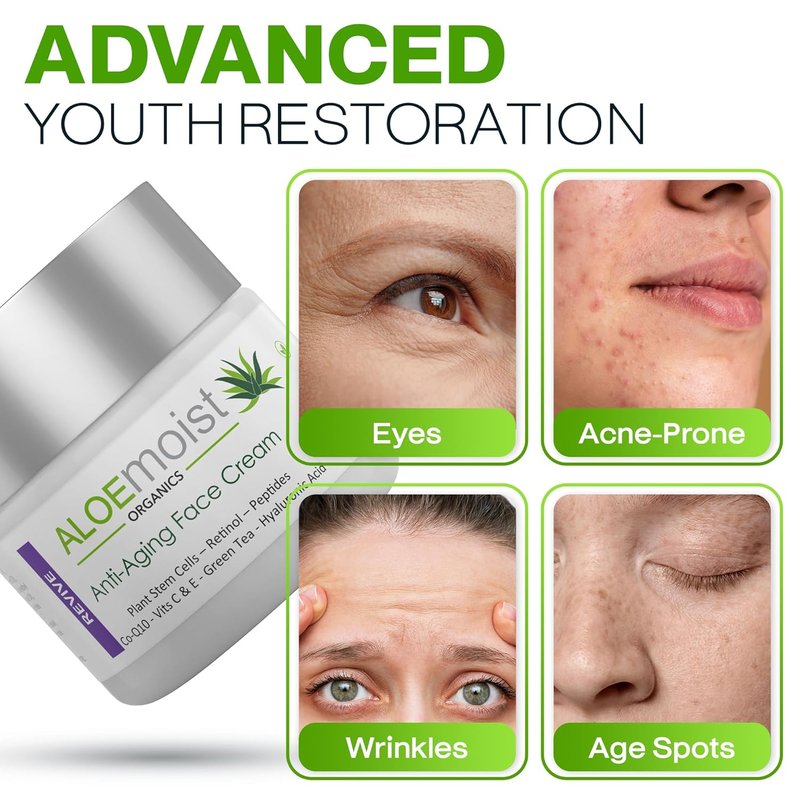 Advanced Retinol Cream - Anti-Aging Moisturizer for Face | Organic Retinol for Wrinkle Repair, Day & Night Use