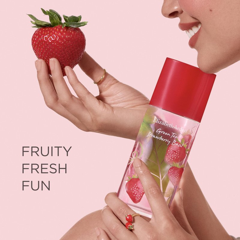 Elizabeth Arden Green Tea Strawberry Basil Eau de Toilette, Perfume for Women, Long Lasting, Fruity & Fresh Fragrance, 1.7 fl oz