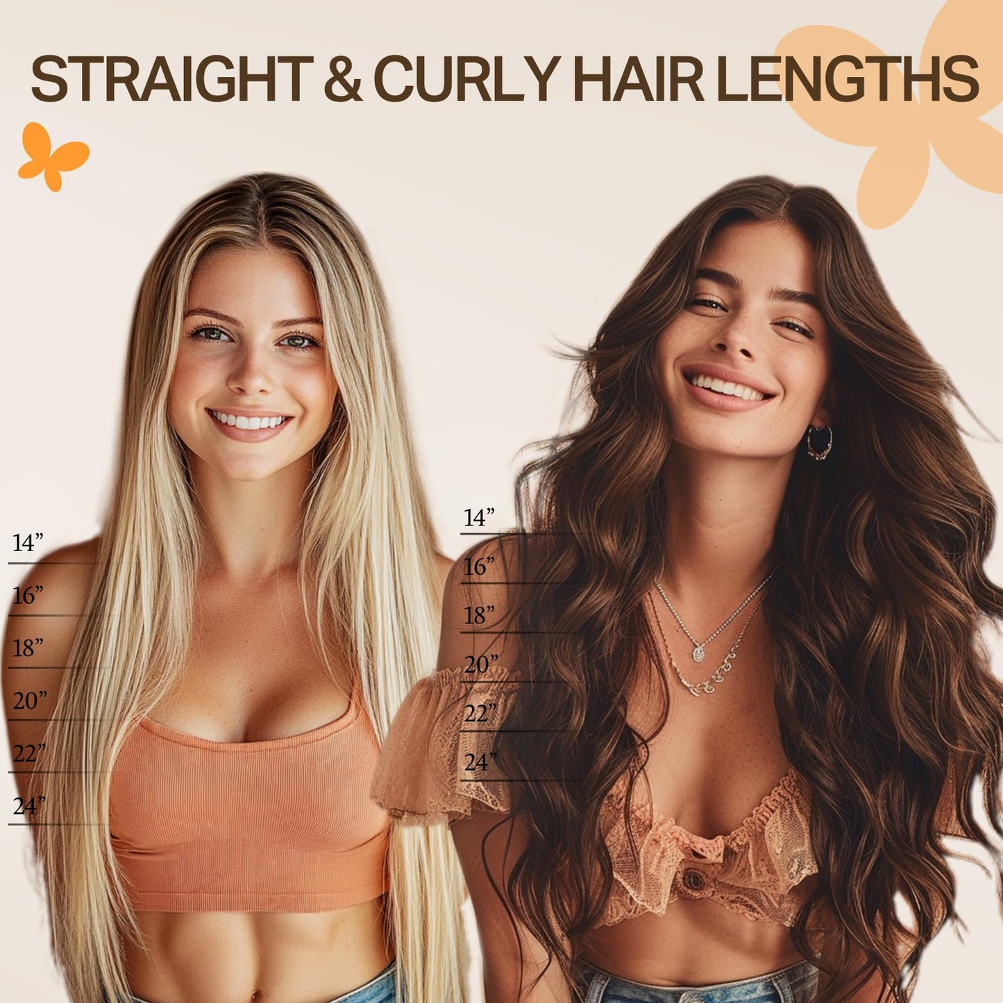 DOORES Light Pink Hair Extensions, 25g/25s 22 Inch I Tip Human Hair Extensions for Women
