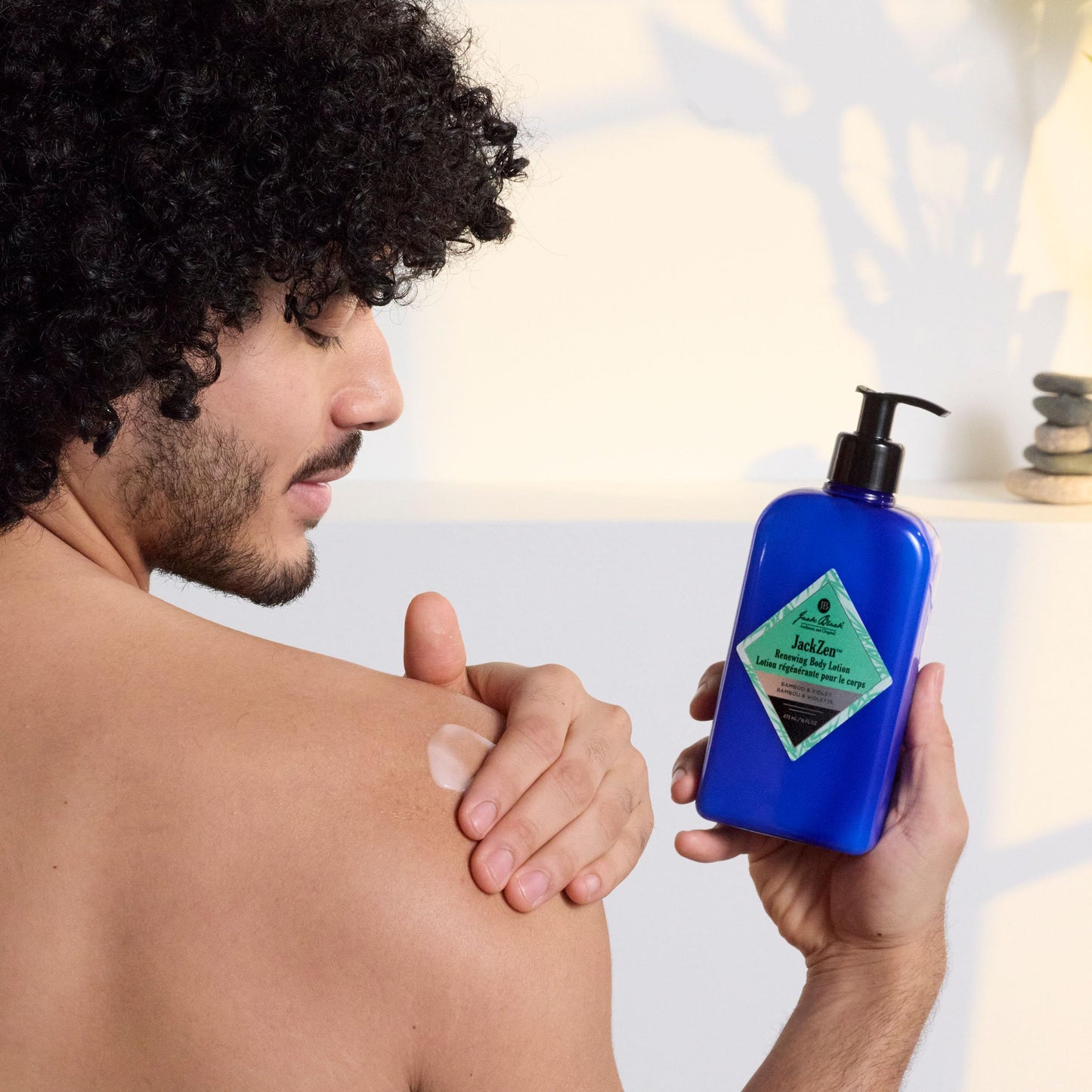 Jack Black Jackzen Renewing Body Lotion for Men, 3 oz – Earthy Fragrance, Mens Lotion for Extremely Dry Skin, Mens Travel Size Body Moisturizer for Dry Skin, Fast-Absorbing Hydration, Gifts for Men