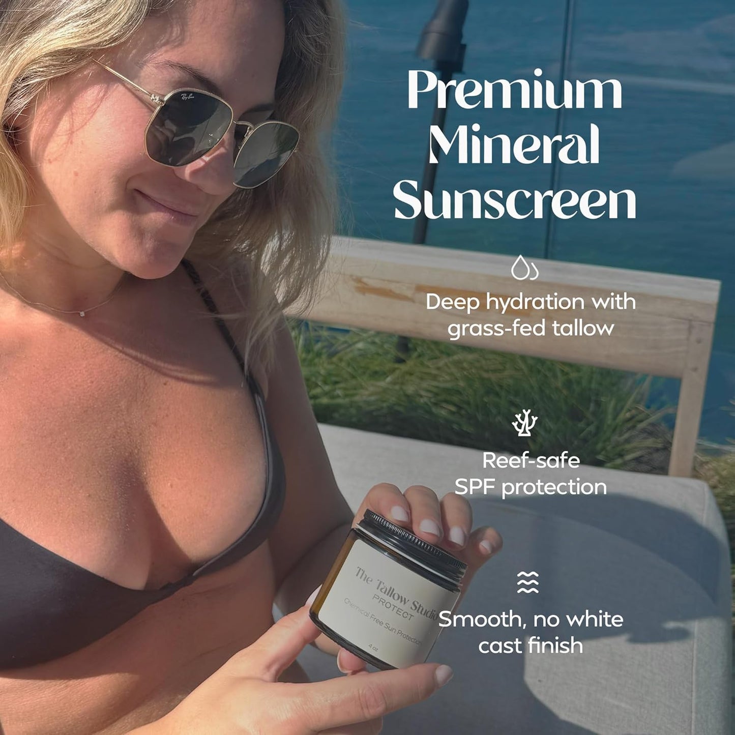 Mineral Sunscreen for Sensitive Skin - Organic Lavender Scent | SPF 30 Chemical-Free Protection with Non-Nano Zinc Oxide | Non-Greasy Balm for Face & Body (4oz)
