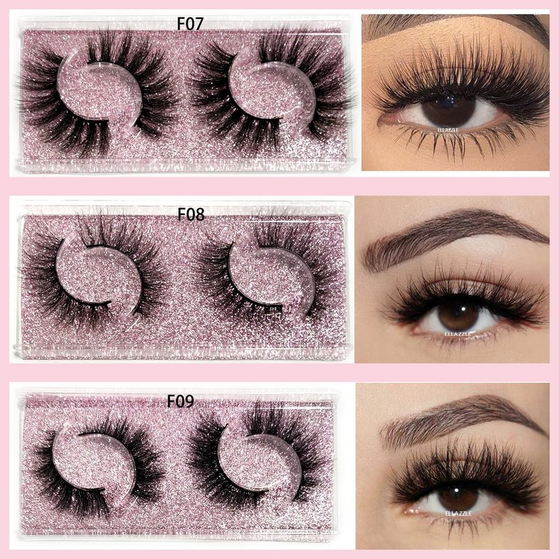 36 Pairs Natural Mink 3D False Eyelashes - Fluffy Bulk Lashes for Stunning Volume