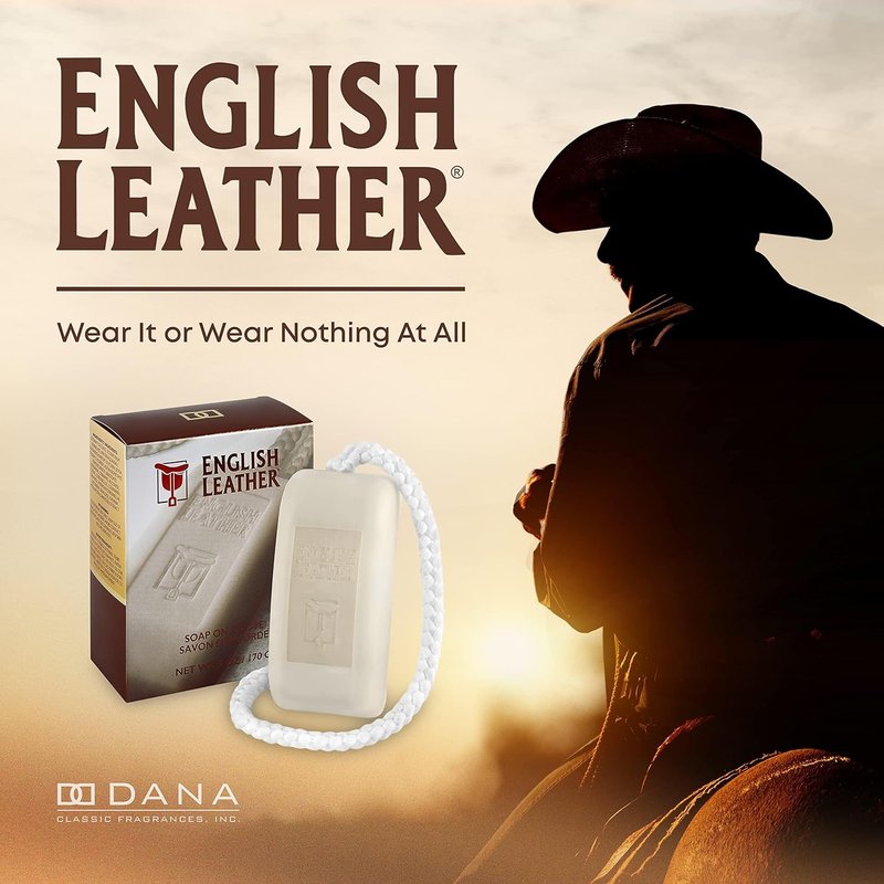 Dana English Leather Soap On A Rope for Men - Luxurious Fragrance & Stylish Design