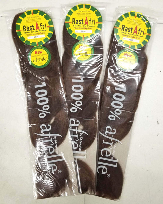 Rasta Fri Braids ( Pack of 3 ) #4/30, Medium Brown mixed with Auburn