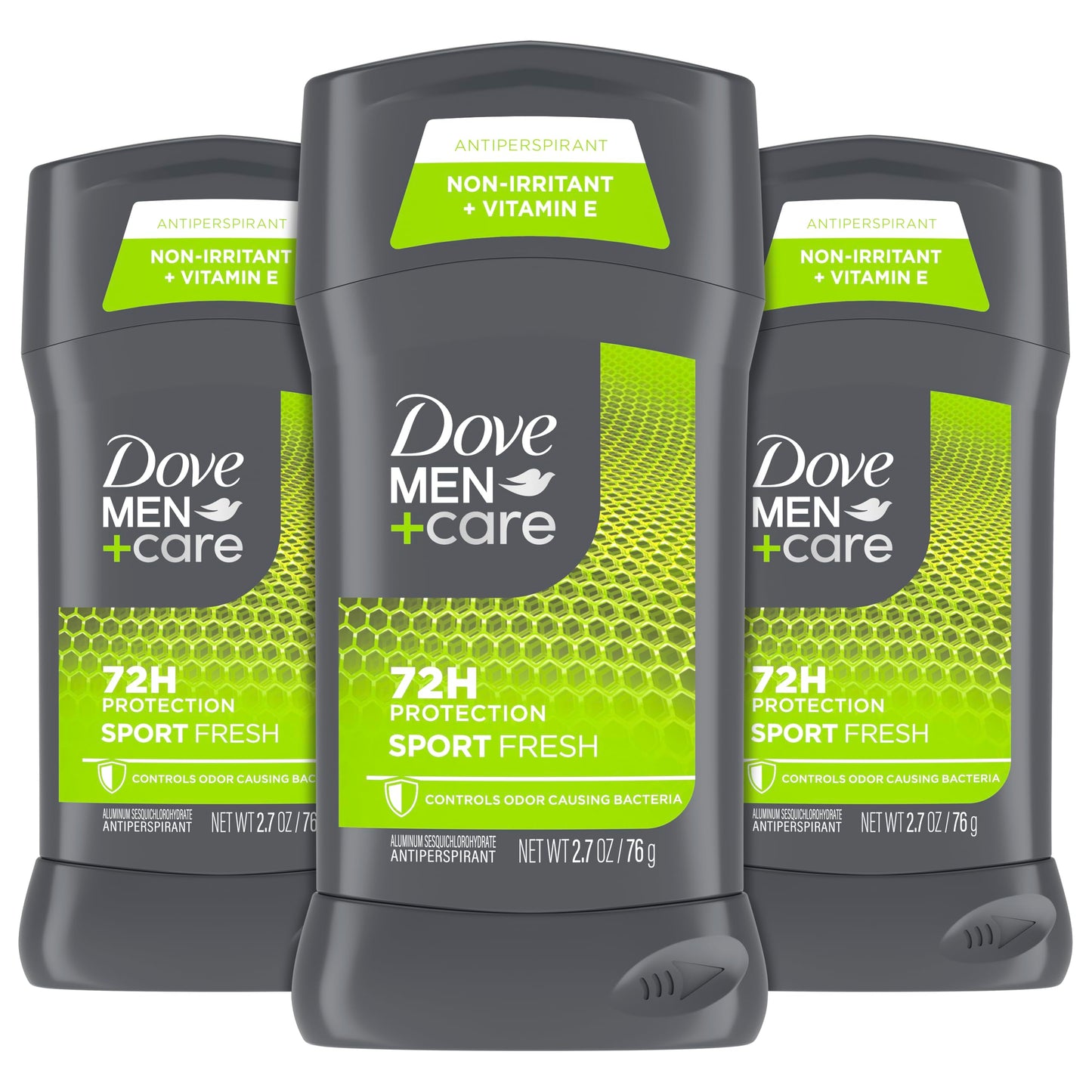 Dove Men+Care Antiperspirant Deodorant Stick Sport Fresh, 3 Pack, 2.7 oz
