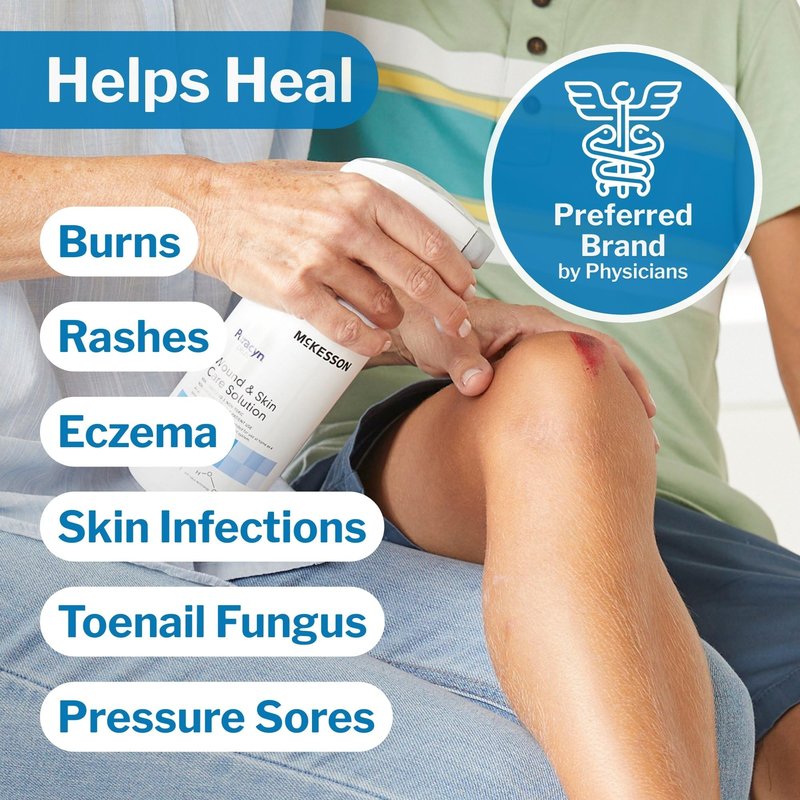 McKesson Puracyn Plus Wound and Skin Cleanser Spray [1 Count] - 16.9 oz Hypochlorous Acid Dermal Wound Wash for Cuts, Burns, Sores, and Skin Irritations, Non-Sting First Aid HOCl Spray