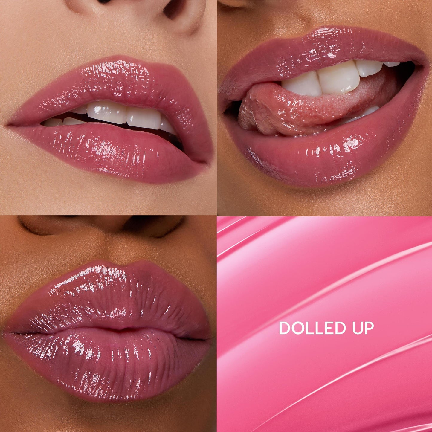 ColourPop So Juicy Plumping Lip Gloss Balm - Hydrating Lip Gloss & Balm Hybrid with Peptides - Non-Sticky Formula - Visibly Plumps Lips & Delivers Buildable Color - Dolled Up (0.07 oz)