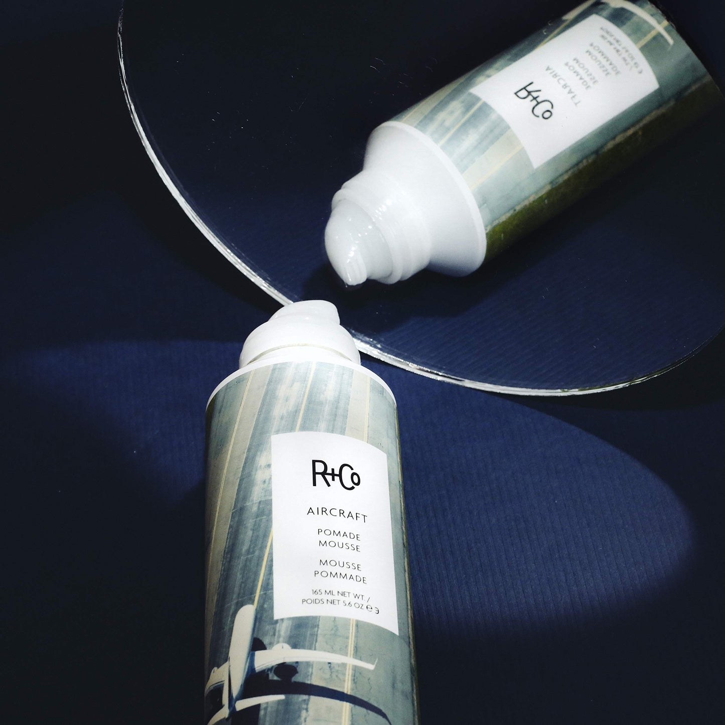 R+Co Aircraft Pomade Mousse | Lightweight Mousse for Texture, Volume & Definition | Anti-Frizz Hair Styling Foam for Tousled, Lived-In Looks | Vegan, Cruelty-Free & Paraben-Free | 2 Fl Oz Travel Size