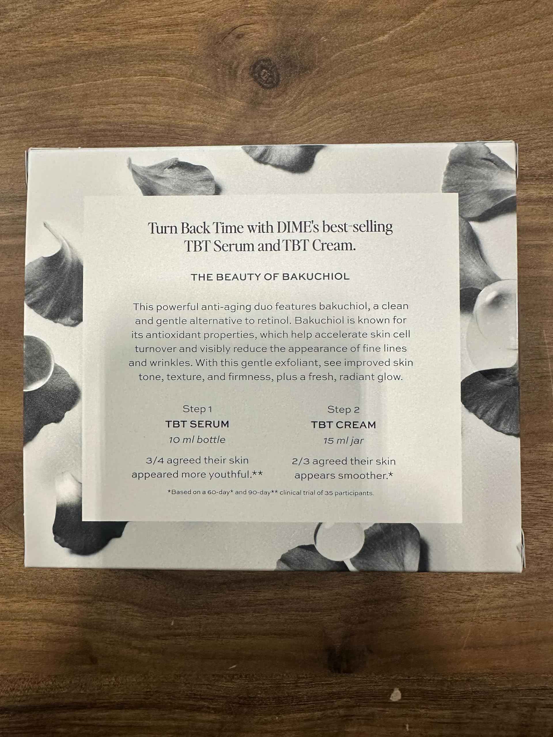 DIME Beauty TBT Reviving Skincare Set ($32 Value) - Includes TBT Cream (15 ml) + Serum (10 ml), Formulated with Bakuchiol, a Clean Retinol Alternative to Reduce the Appearance of Fine Lines