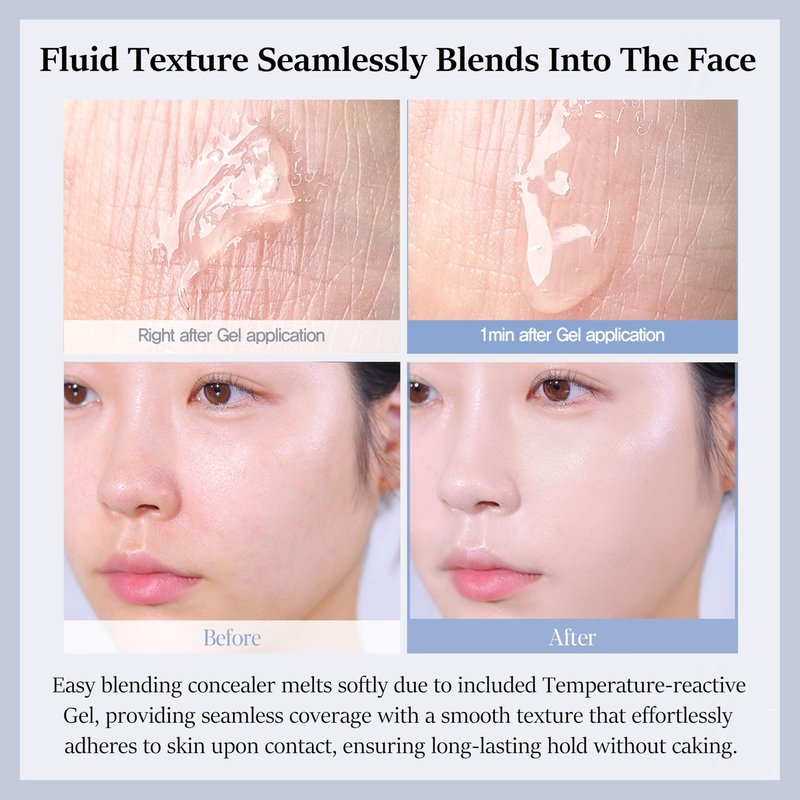 Espoir Easy Blending Concealer #3 Petal | Seamless Coverage & Natural Shades for Daily Use, Easy-to-Blend, Soft Texture, Long and Pointed Tip for Precise Application, Korean Makeup, 0.35 oz.