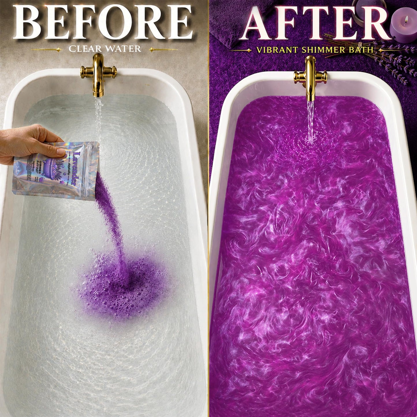 Stsfybaths Purple Lavender Shimmer Bath Bomb in A Bag - Handmade Scented Bath Bombs for Women,Kids and Men - Bulk Bathbomb Fizzies Perfect for Boys and Girls All Ages (Small, Purple)