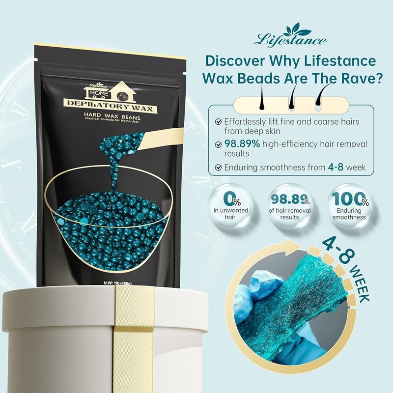 Lifestance L2 Digital Wax Machine - Jasmine Hard Wax Beads 1LB | Professional Hair Removal