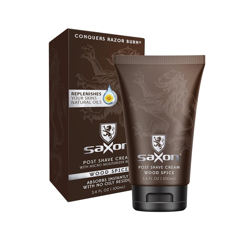 Saxon Post Shave Cream - Micro Moisturizing Conditioning Beads | Woodspice Scent