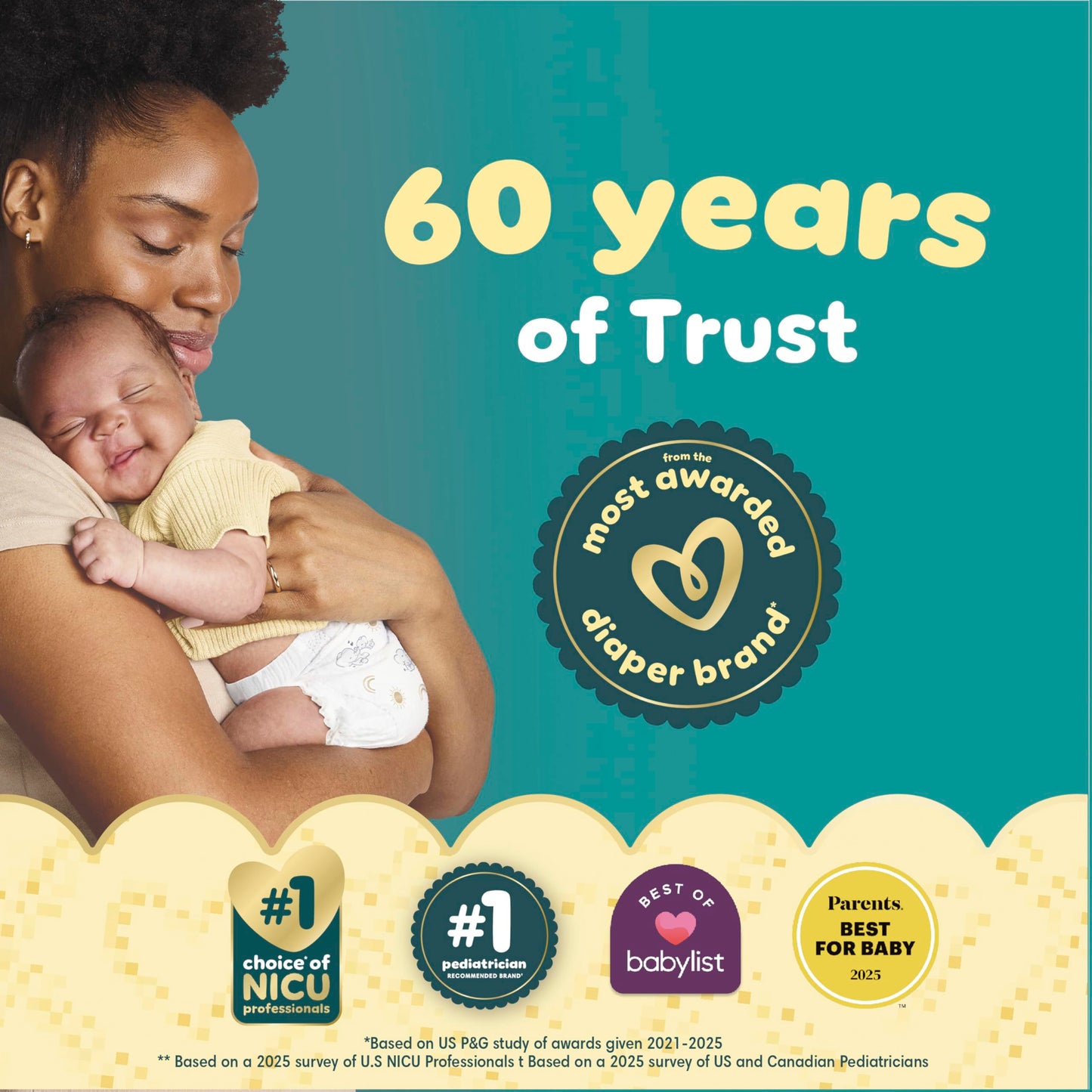 Pampers Swaddlers Diapers, Size 2 (10-22 lbs), 84 Count, Hypoallergenic, Absorbent, Keeps Baby Dry and Comfortable, Skin Safe Disposable Baby Diaper